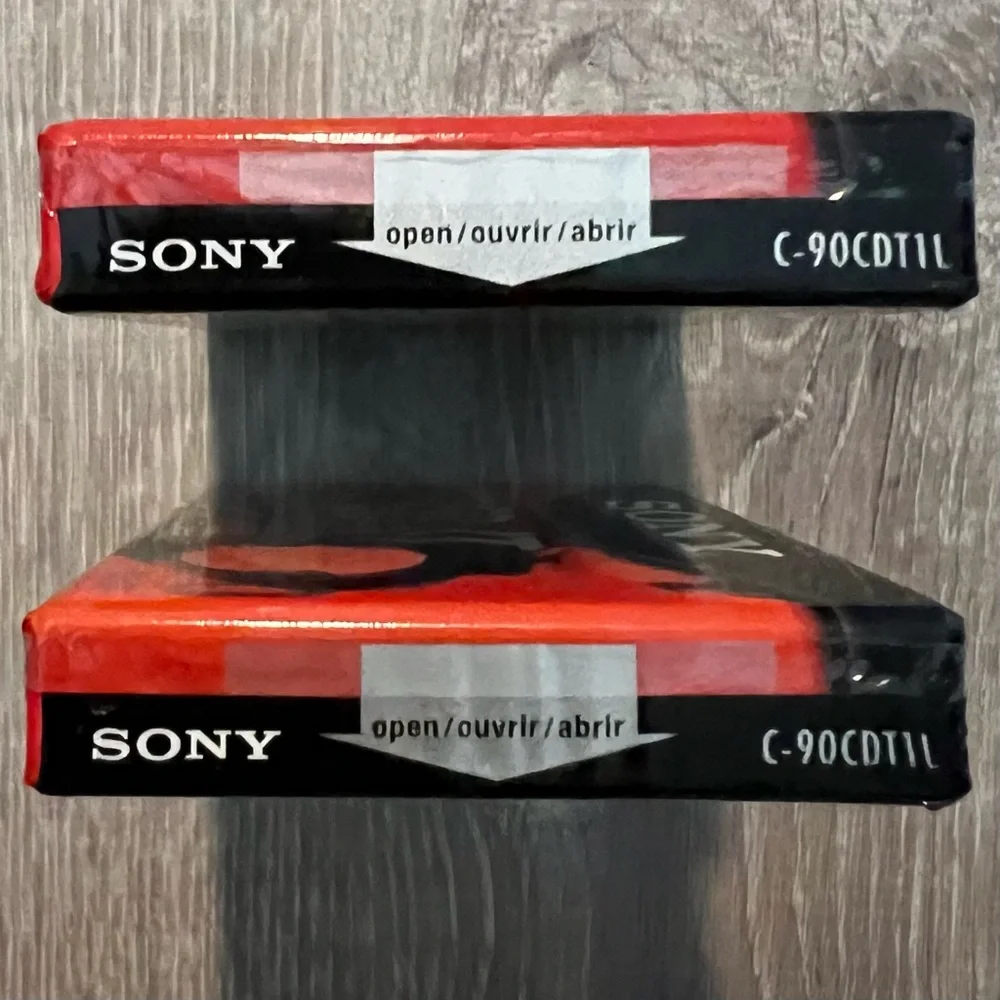 VINTAGE SEALED 2 Sony‎ CD-IT 90-Minute Audio Cassette Tapes Slide Case